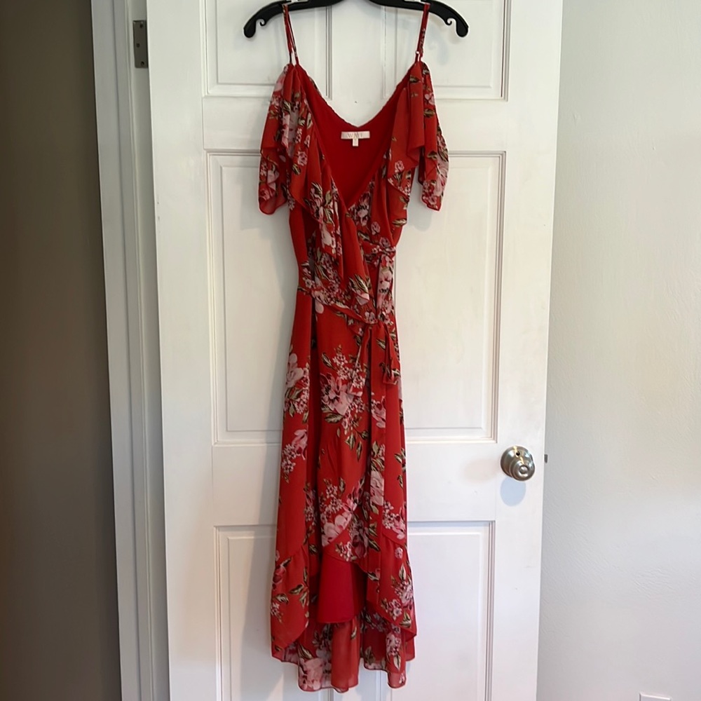 Cold shoulder floral dress